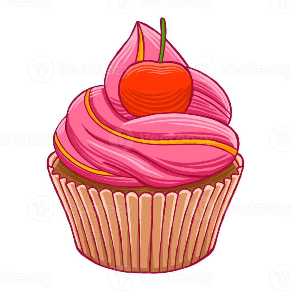 zoete cupcakes illustratie png