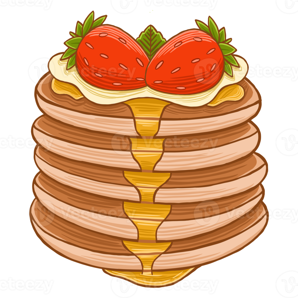 Pfannkuchen-Fast-Food-Illustration png