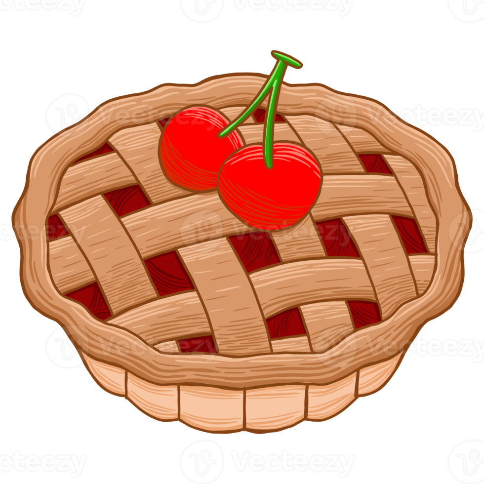 Cherry Pie Fast Food Illustration png