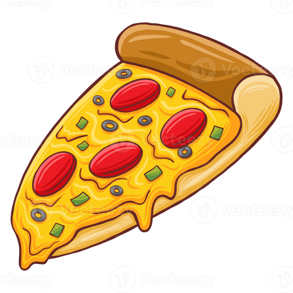 ilustração de fast-food de pizza png