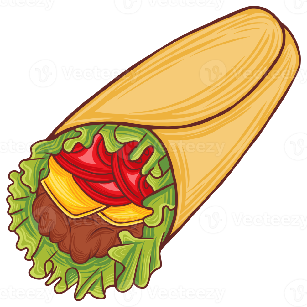 wrap snabbmat illustration png