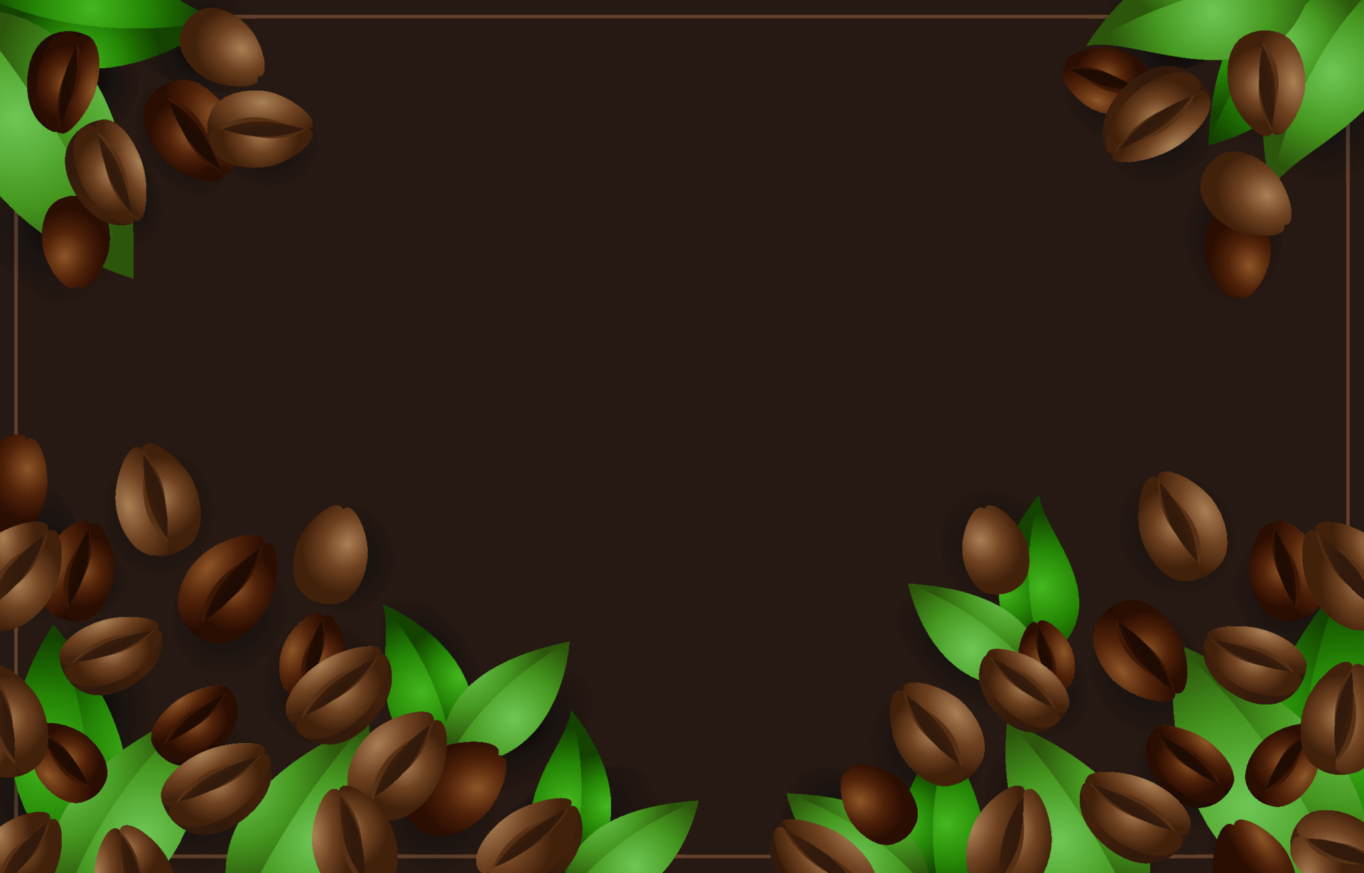 granos de café y hojas de fondo 9582968 Vector en Vecteezy