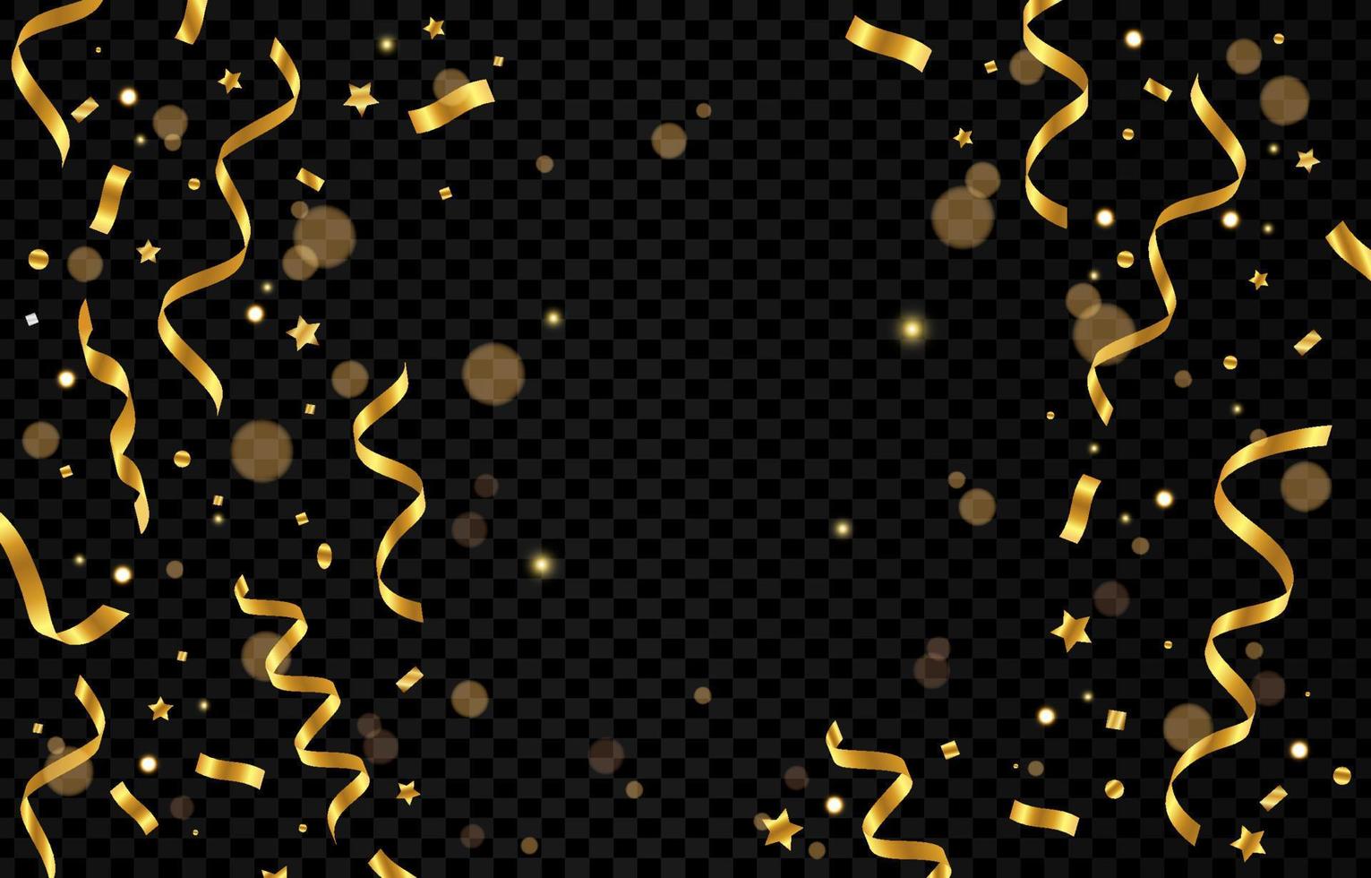 Gold Confetti For Party vector