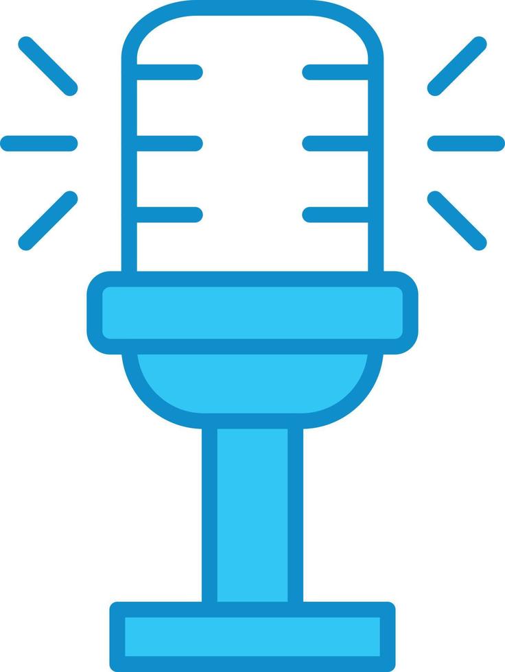 Podcast Line Filled Blue vector