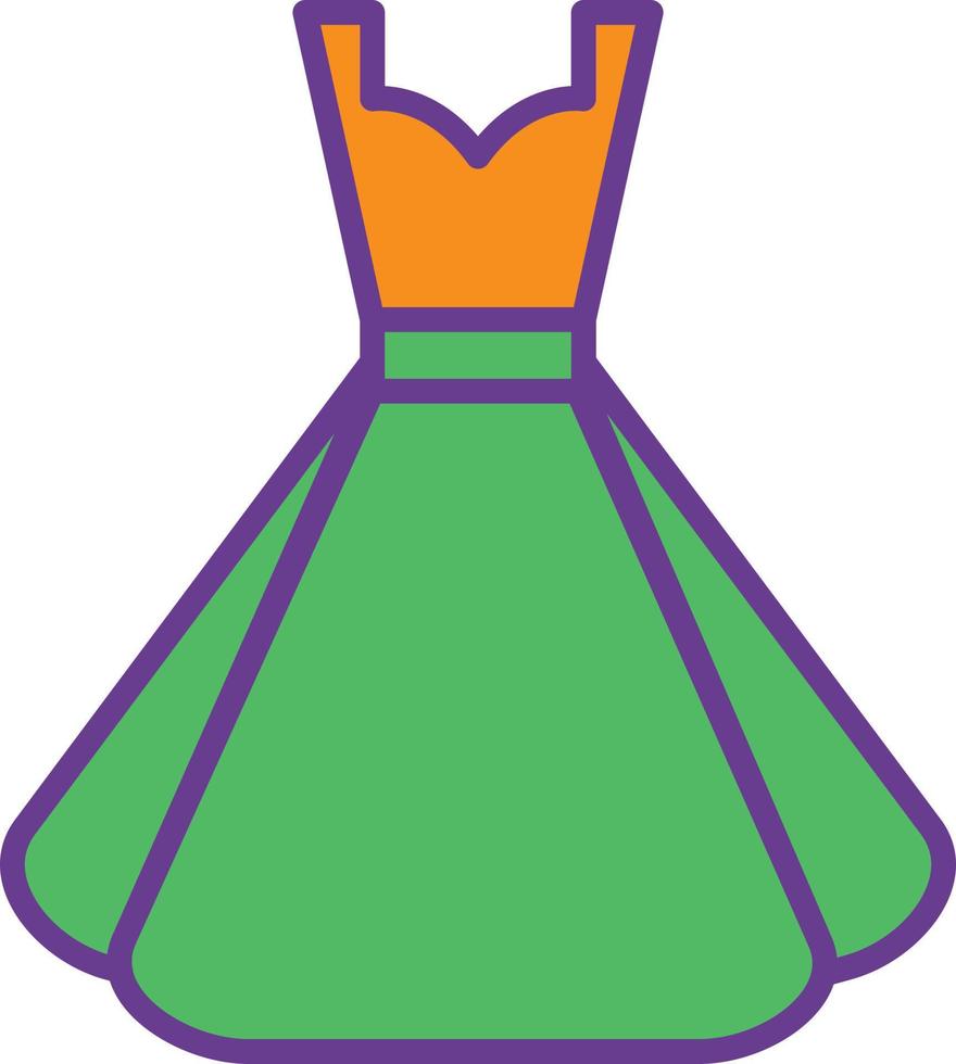 Dress Line Filled Two Color vector