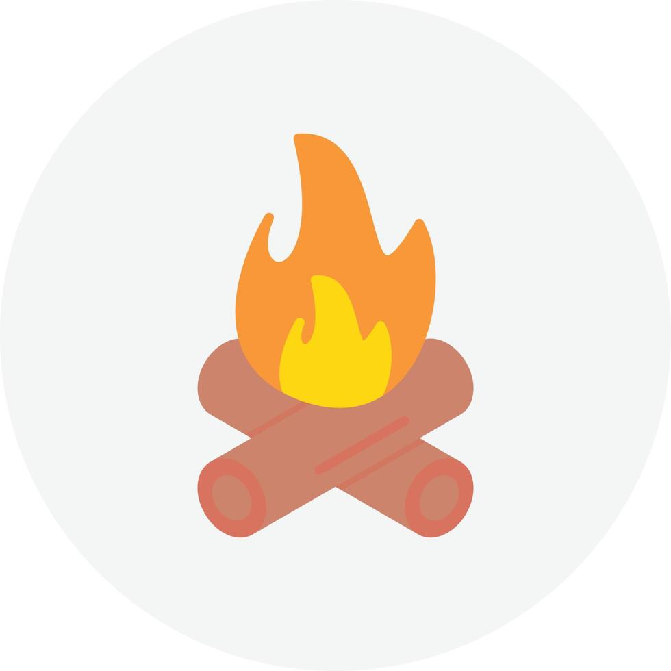 Fire Pollution Flat Circle vector