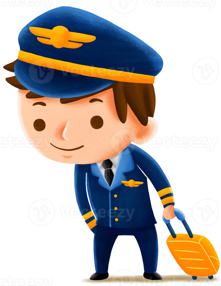 lindo personaje infantil piloto png