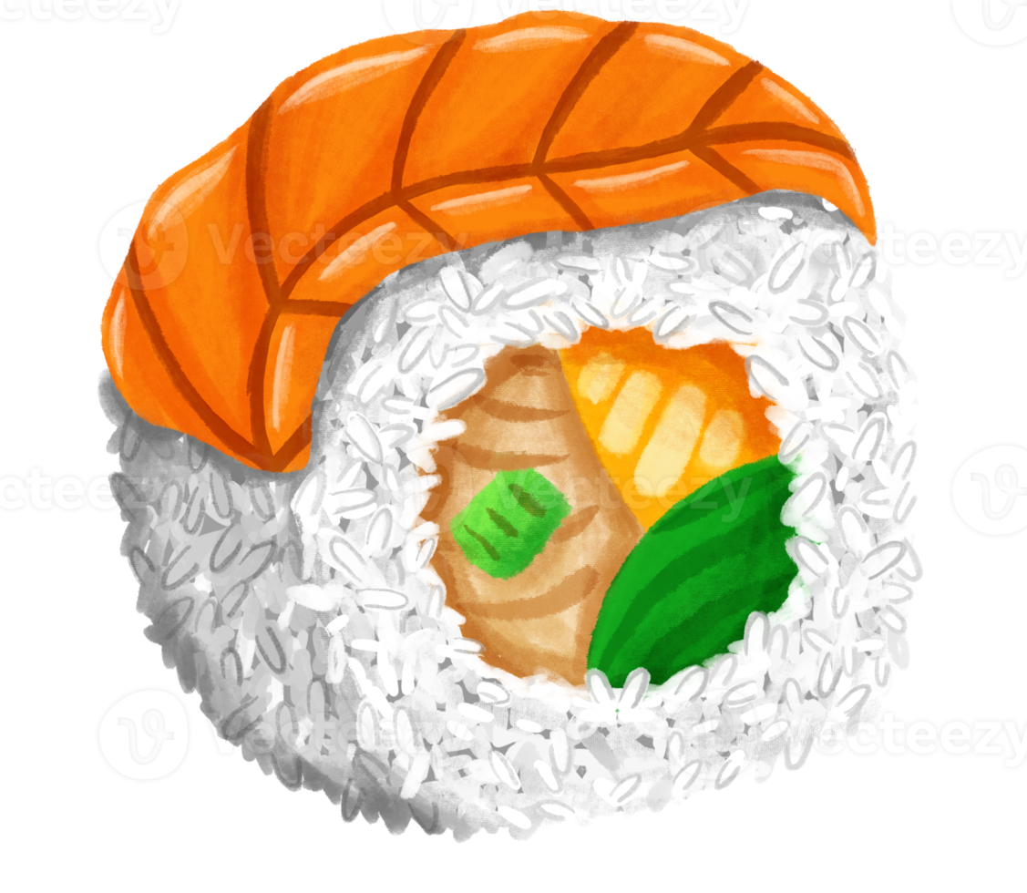 illustrazione di cibo sushi giappone png