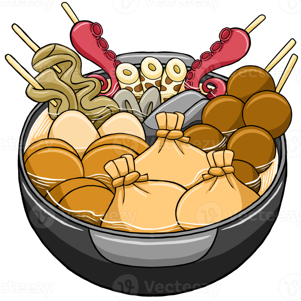 Oden Japan Food Illustration png