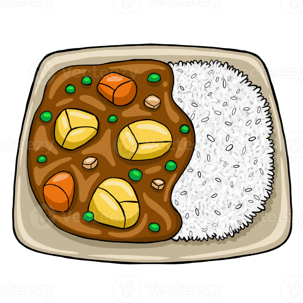 Japanese Curry Food Illustration png