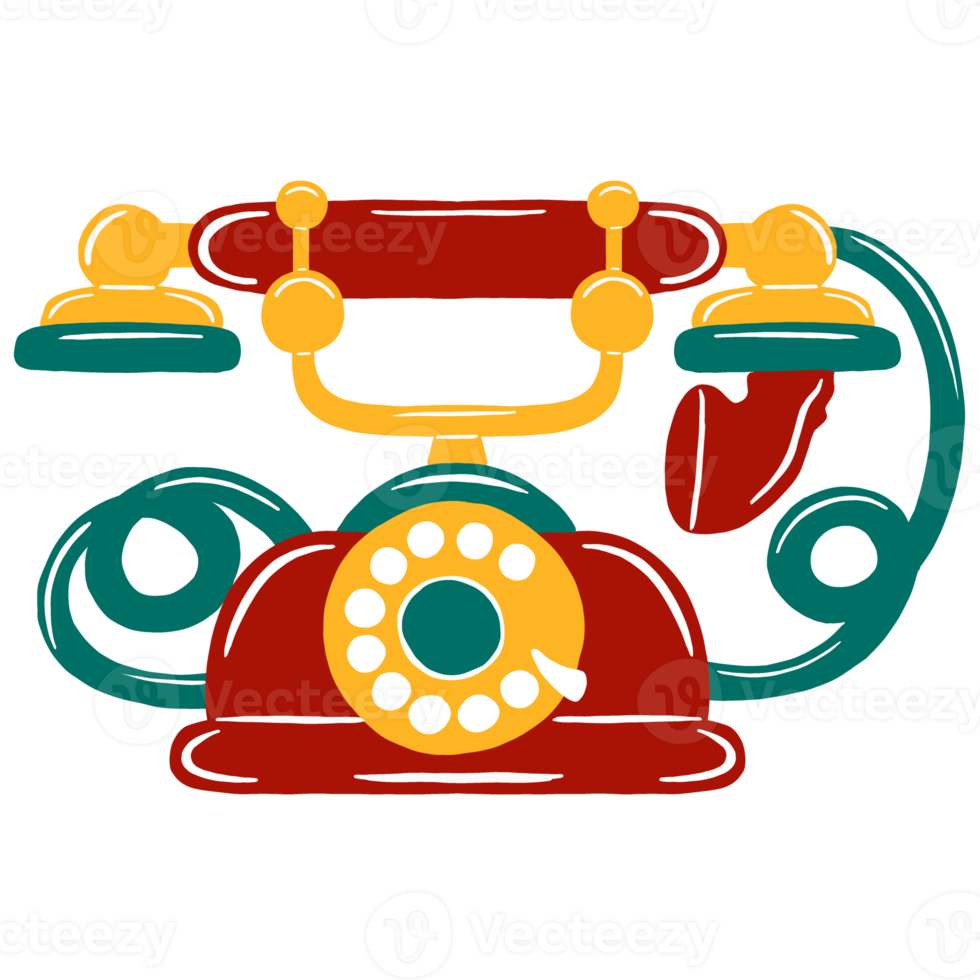 vintage telefoon illustratie png