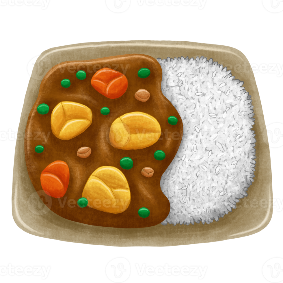 Japanese Curry Food Illustration png