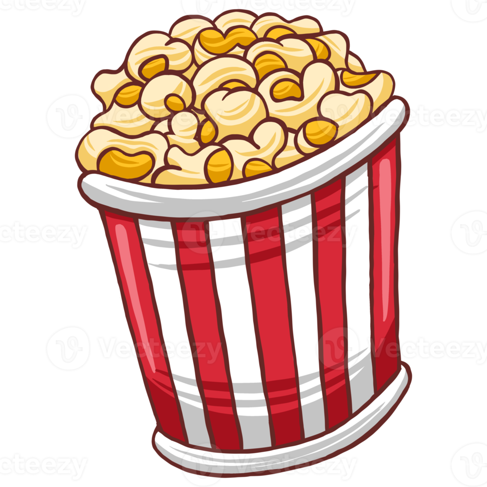 illustrazione di fast food popcorn png