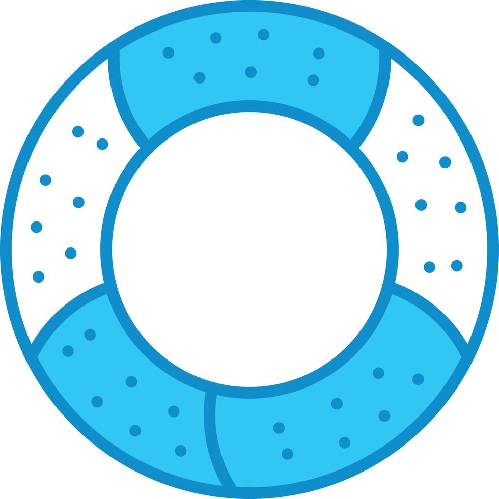 Bagel Line Filled Blue vector