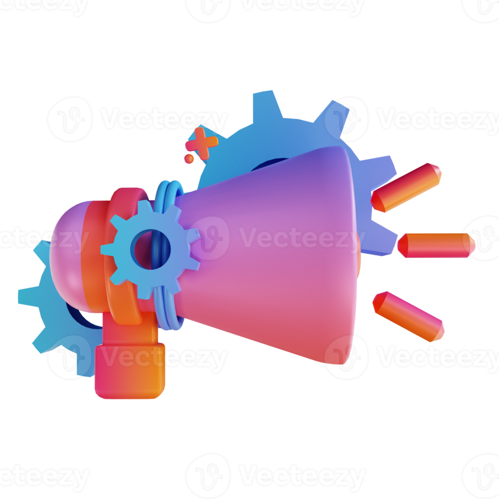 promoção de gerenciamento colorido de ilustração 3D png