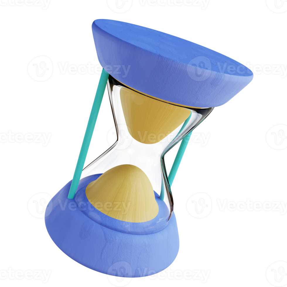 3D illustration of hourglass png