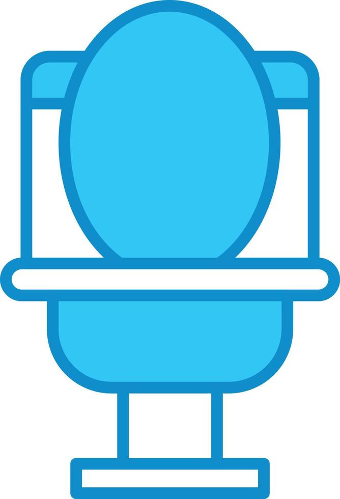 Wc Line Filled Blue vector