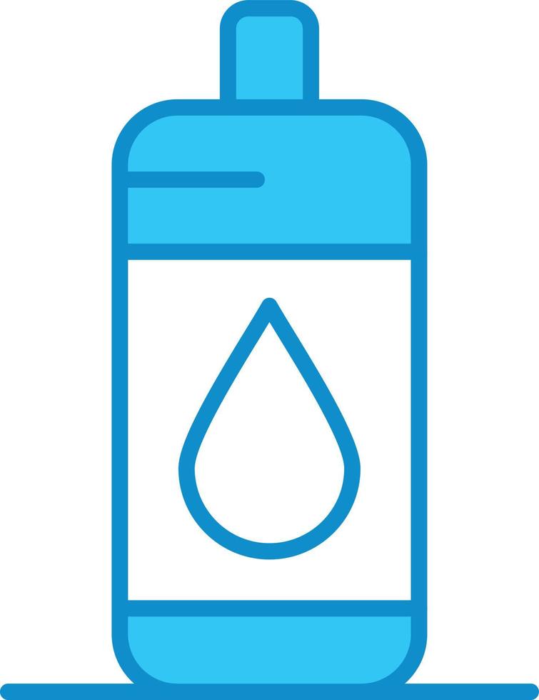 Water Bottle Line Filled Blue vector