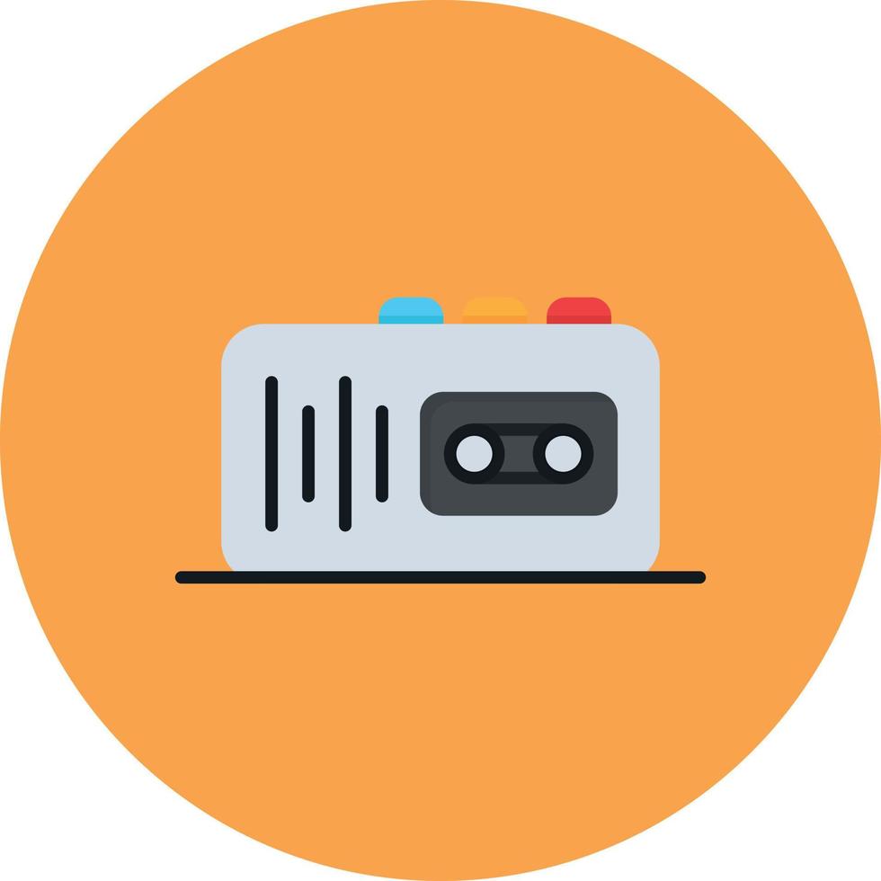 Tape Recorder Flat Circle vector