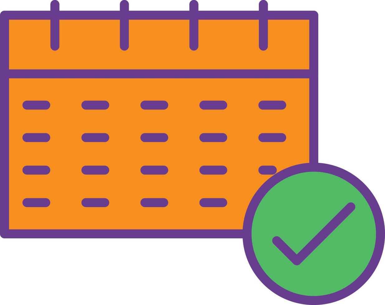 Calendar Line Filled Two Color vector