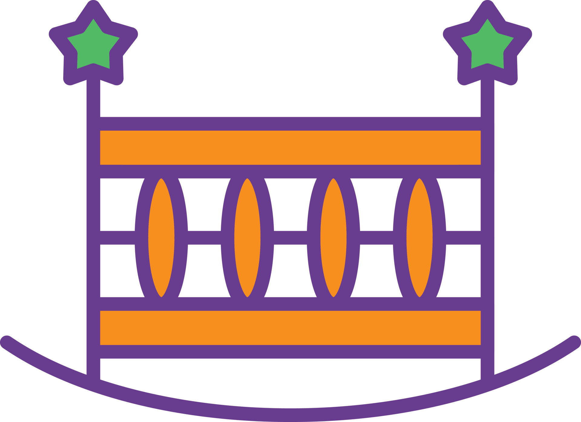 Crib Line Filled Two Color 9583586 Vector Art at Vecteezy