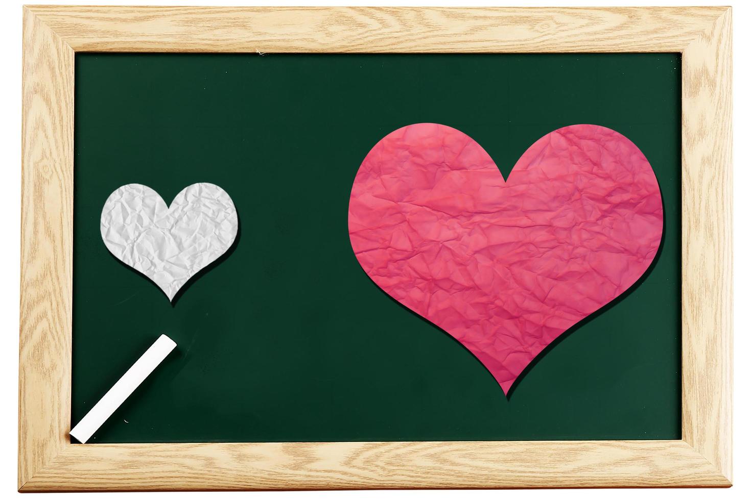 Blackboard with Love Heart Message written with Chalk photo