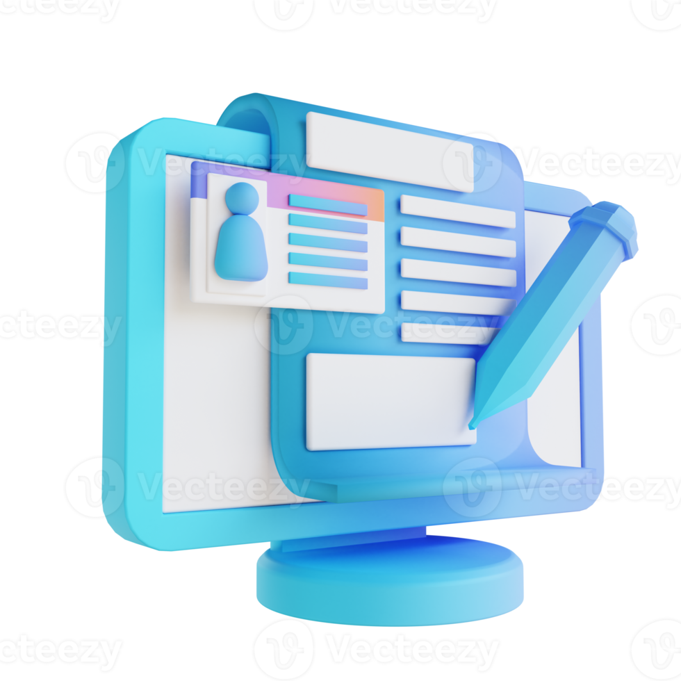 3D illustration data management png