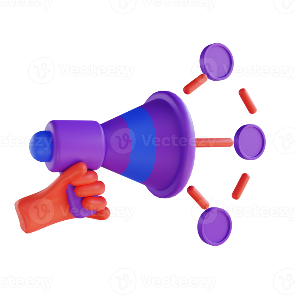 3D illustration viral marketing suitable for digital marketing png