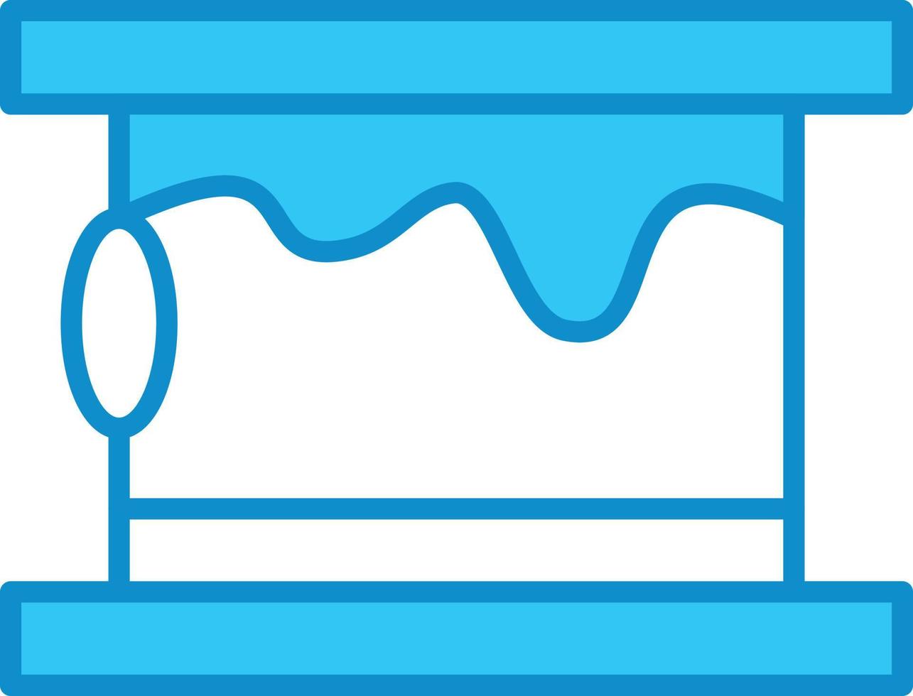 Smore Line Filled Blue vector