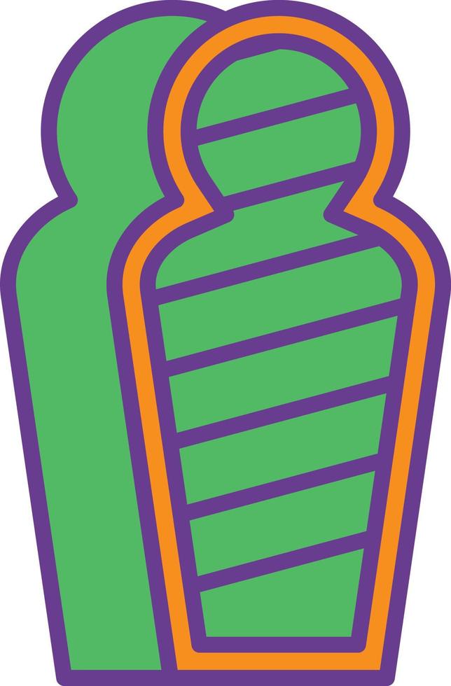 Mummy Line Filled Two Color vector