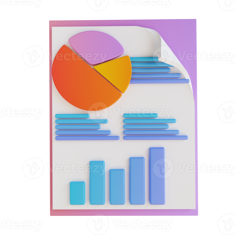 3D illustration colorful data management png