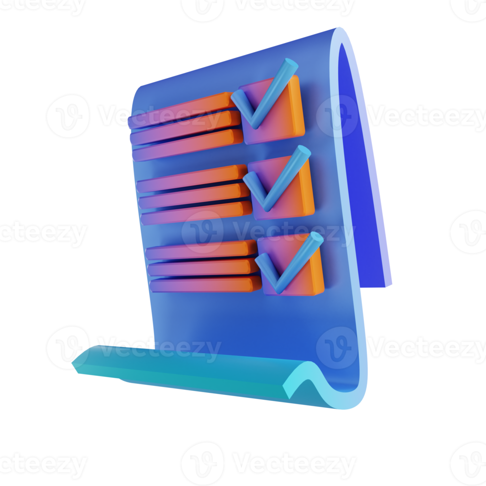3D illustration colorful bitcoin document png