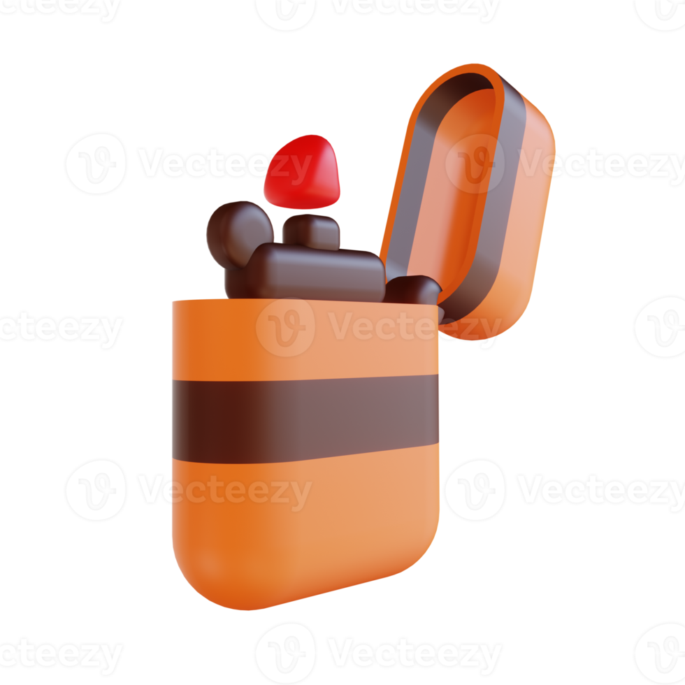 3D illustration Lighter suitable for camping png