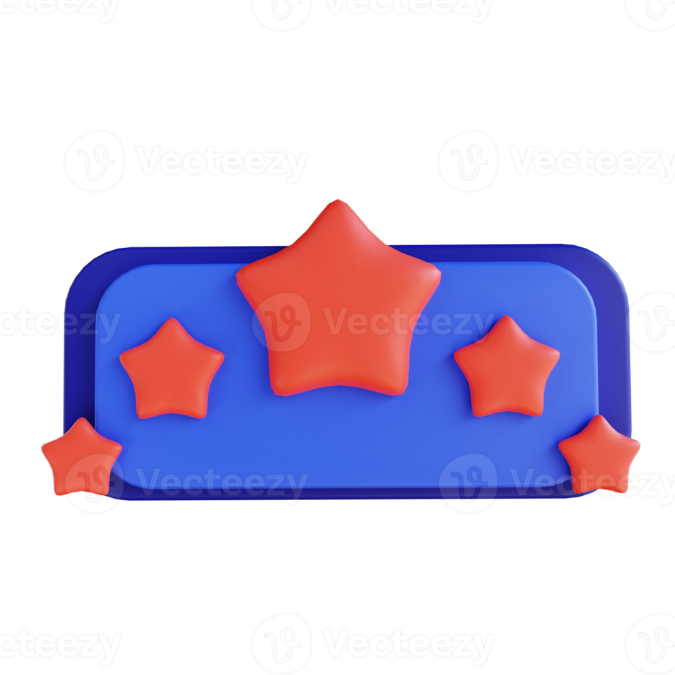 3D illustration star and favorite for digital marketing png