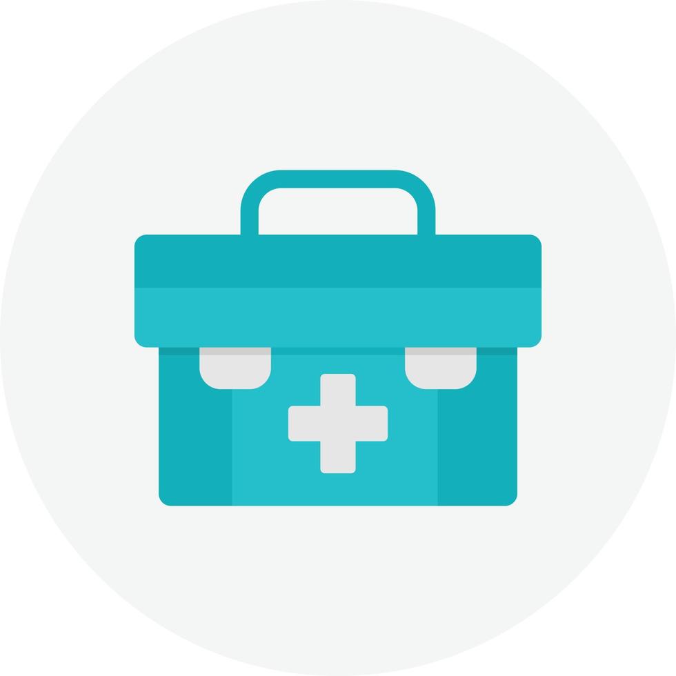 First Aid Kit Flat Circle vector