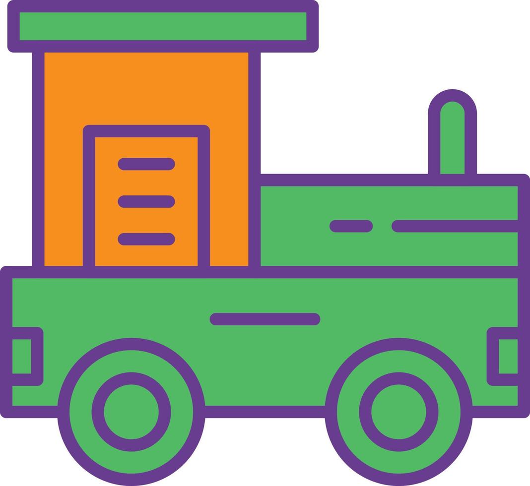 Train Line Filled Two Color vector