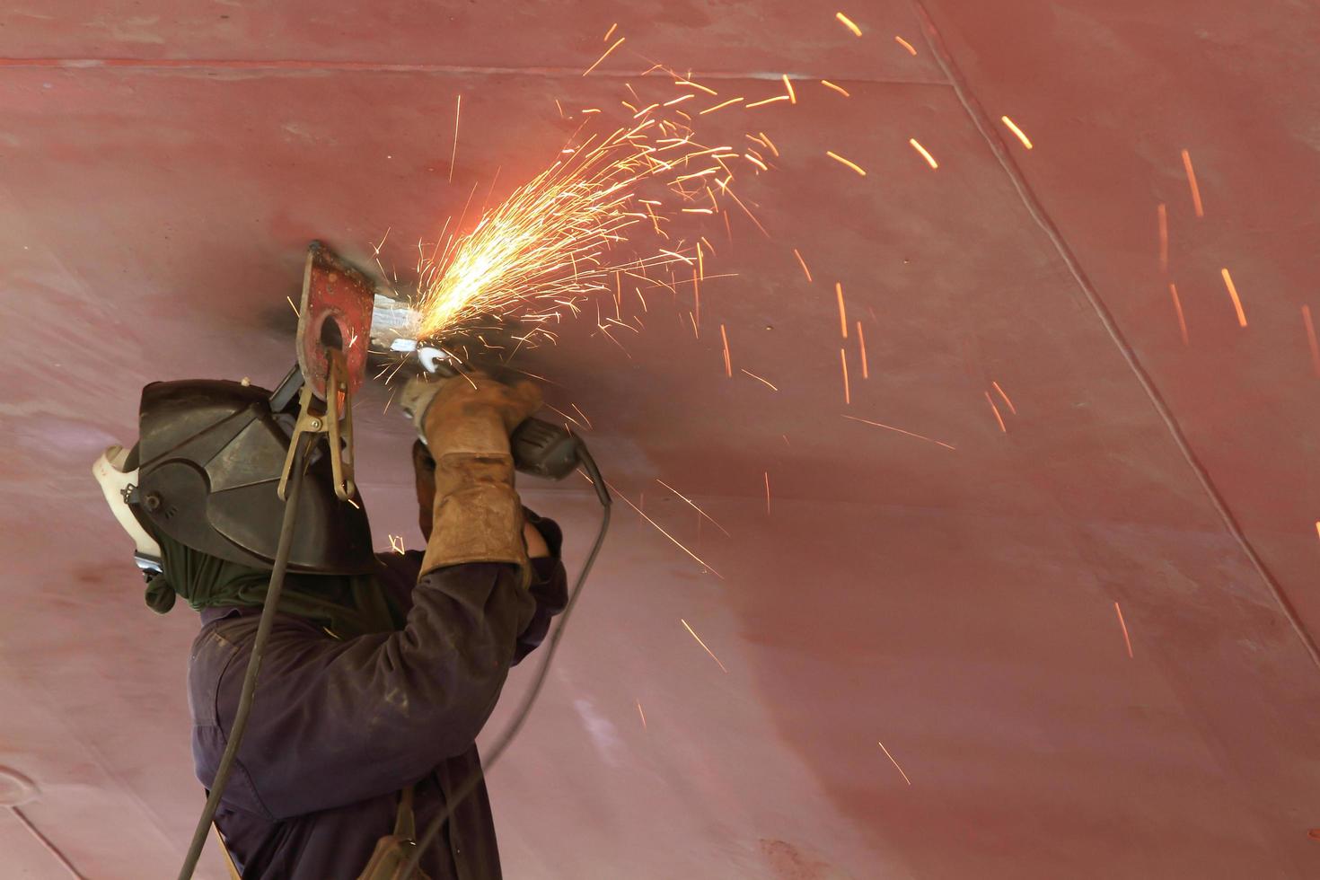 Welder in a factory photo