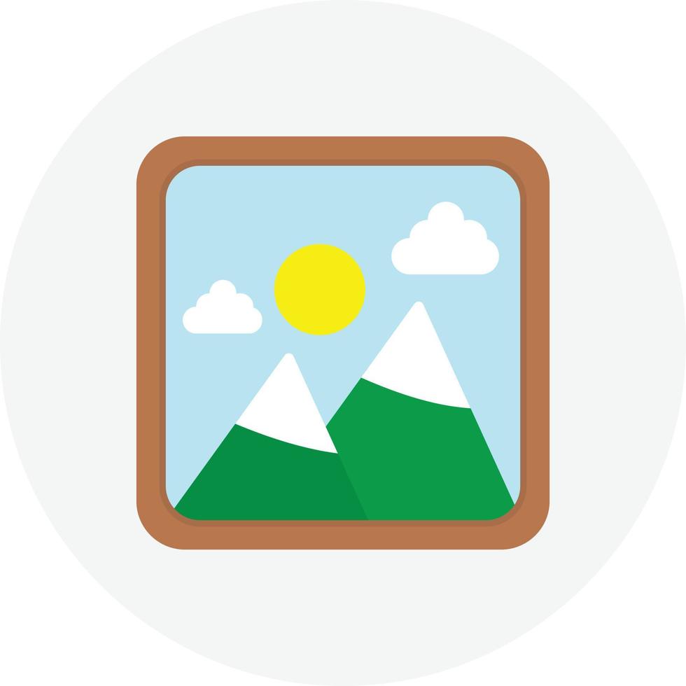 Childrens Painting Flat Circle vector