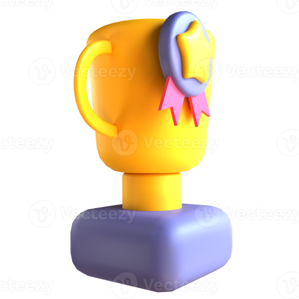 3D icon trophy for education png