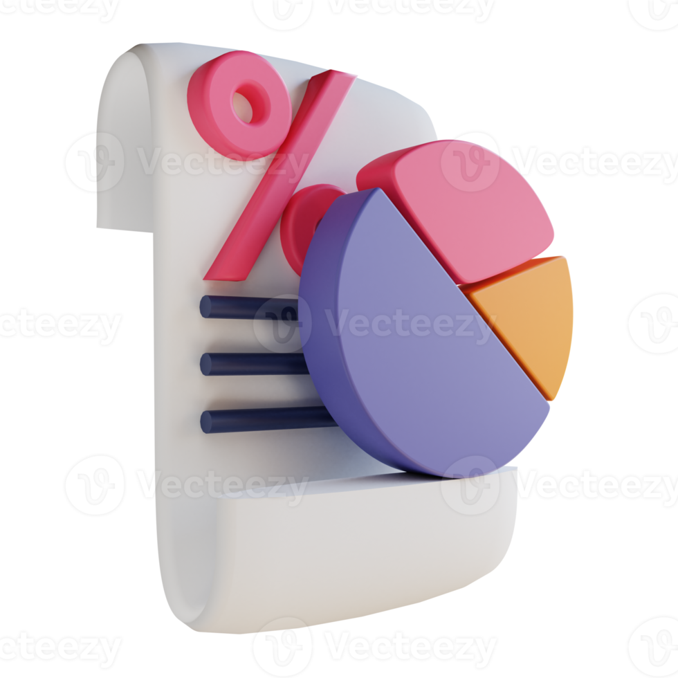 3D illustration statistics suitable for business and finance png