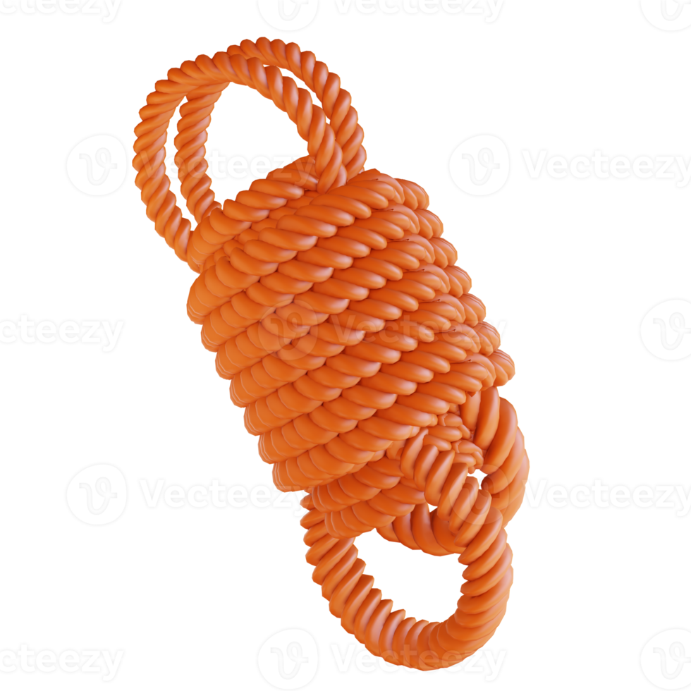 3D illustration rope suitable for camping png
