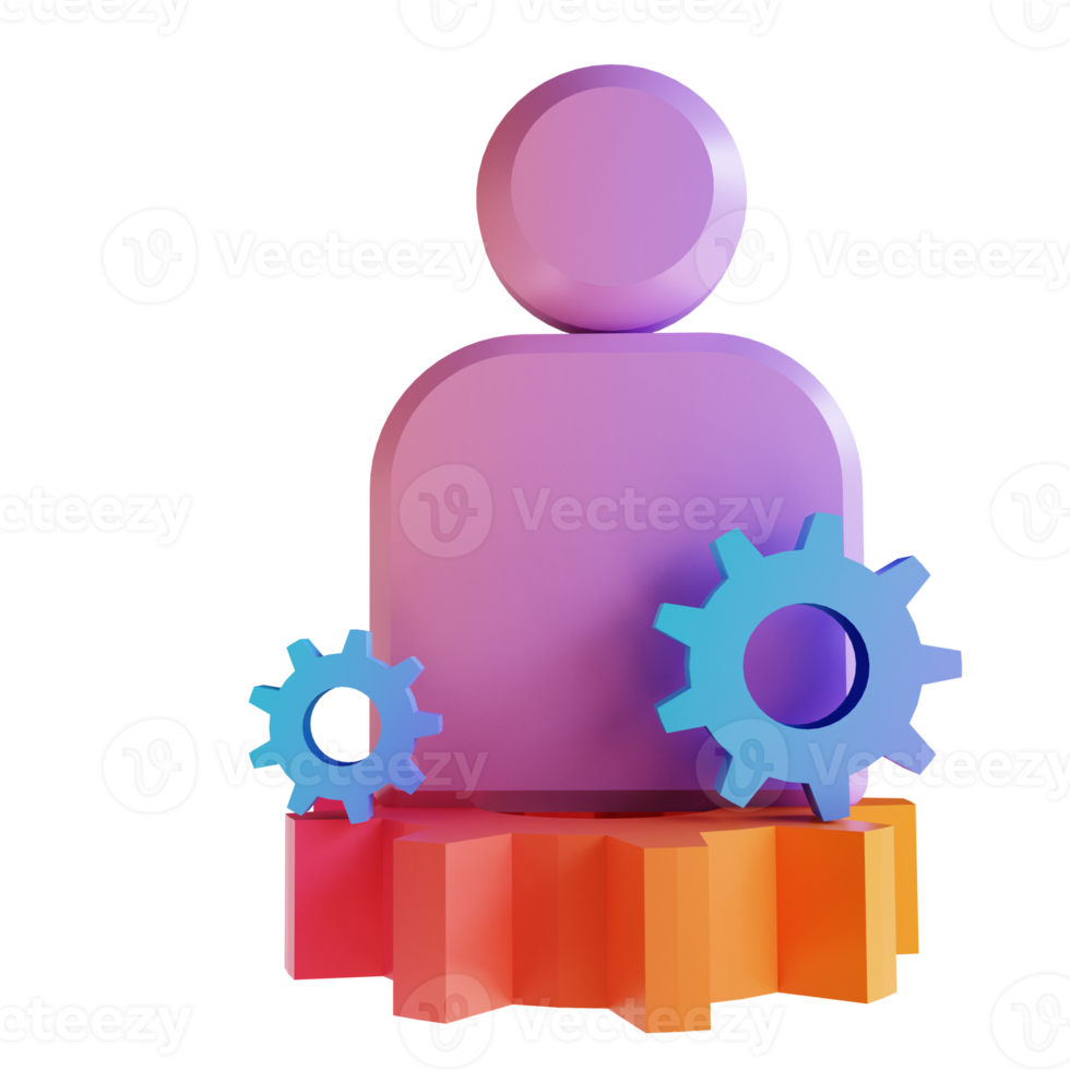 illustrazione 3d capo colorato della gestione png