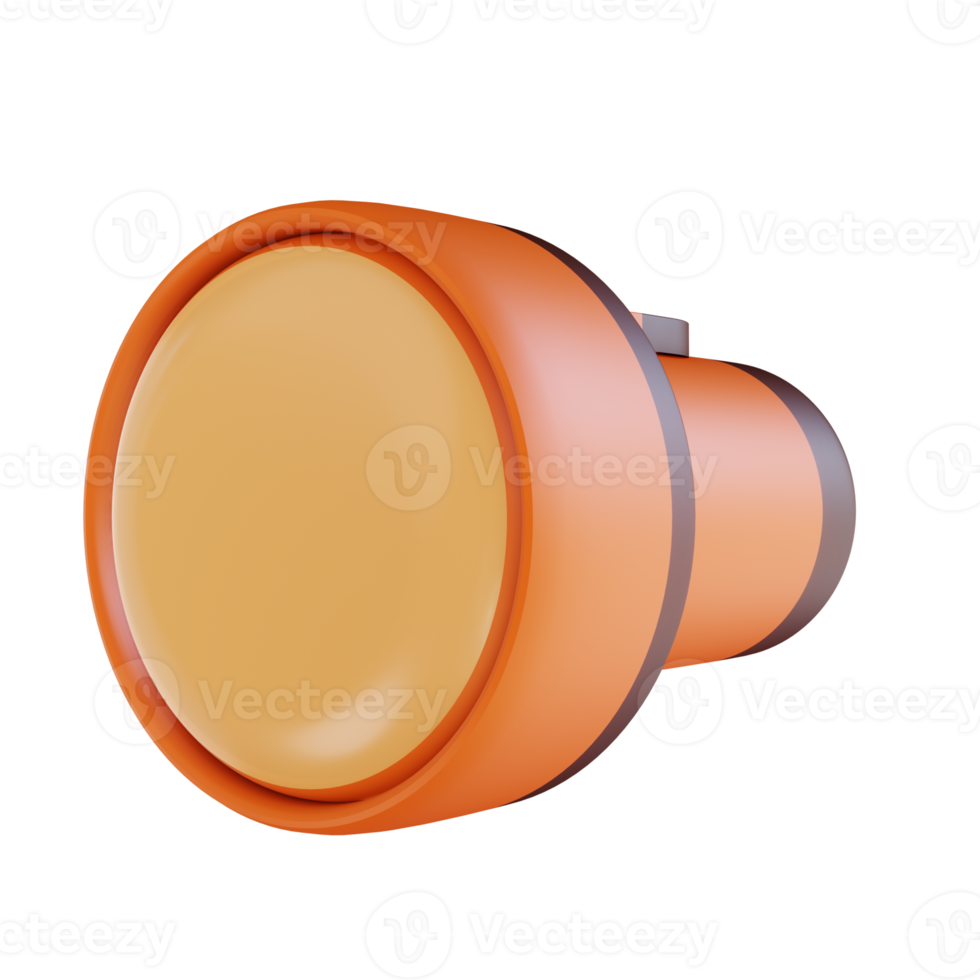 3D illustration flashlight suitable for camping png