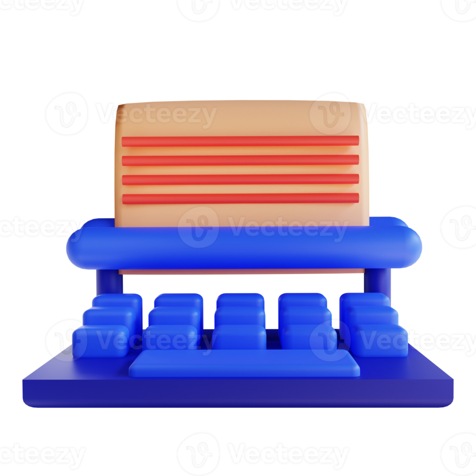 3D illustration copywriting for digital marketing png