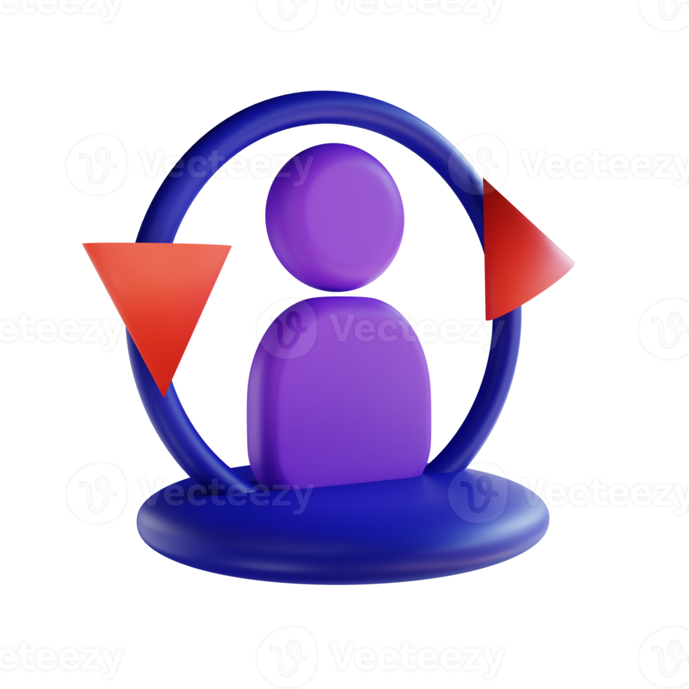 3D illustration remarketing for digital marketing png