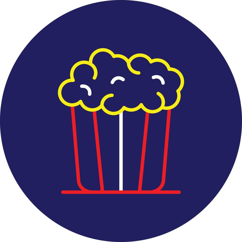 Popcorn Line Filled Two Color vector
