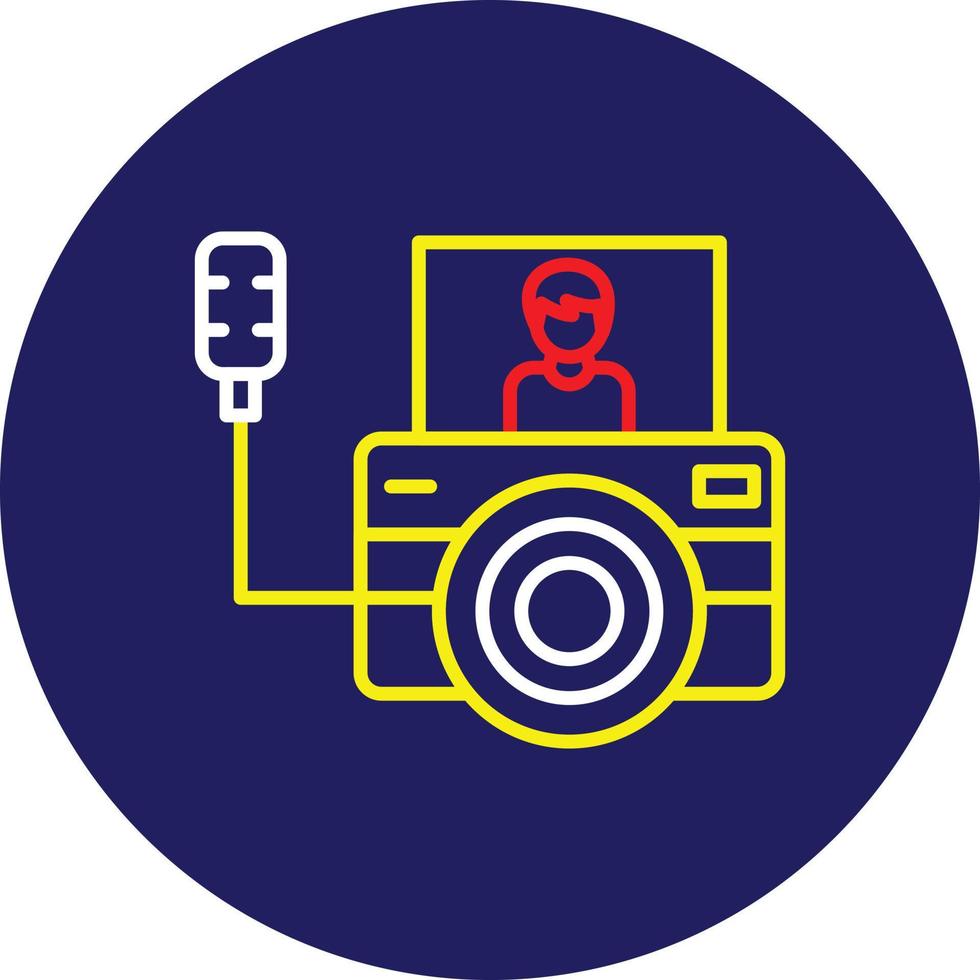 Vlog Line Multicolor vector