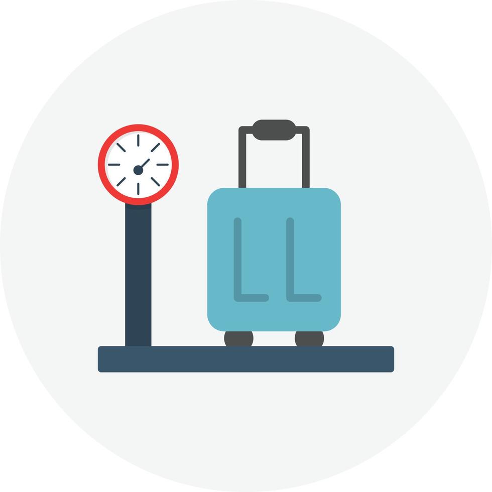 Luggage Scale Flat Circle vector