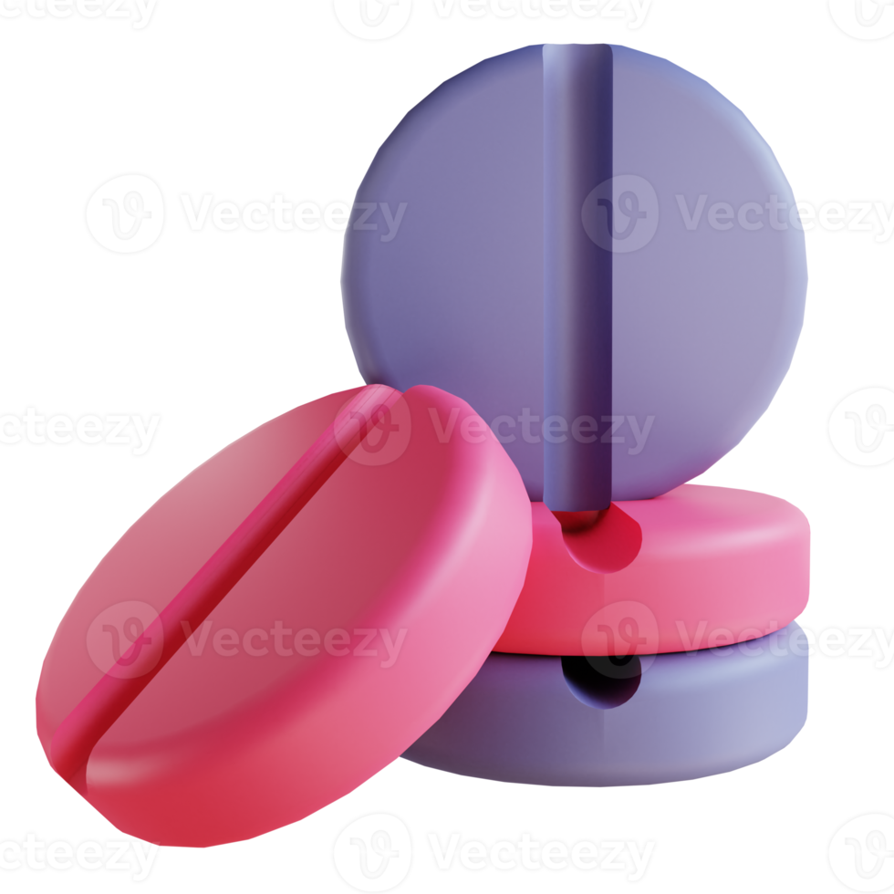 3D illustration pills suitable for medical png