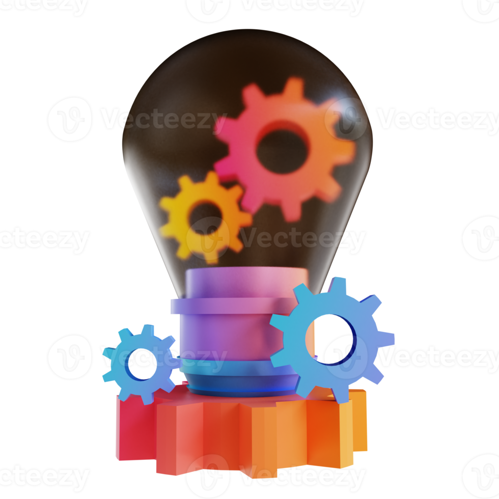 3D illustration colorful good idea png